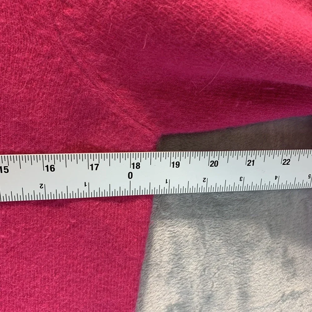 VTG‎ Paul Harris Design Women's Sweater Mock Neck Wool Angora M Hot Pink Vintage